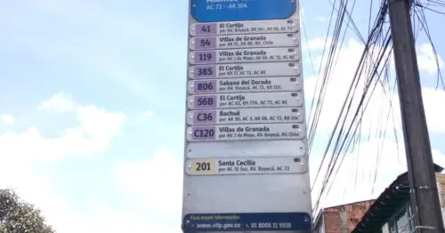 PARADERO SITP AVENIDA BOLIVIA  125A04